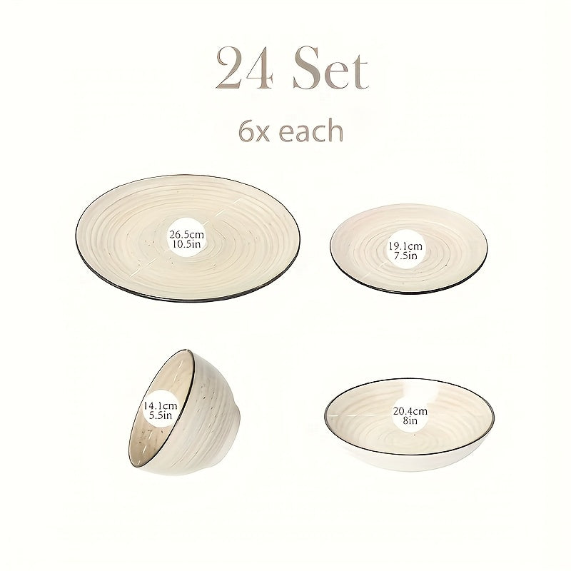 24pcs Ceramic Dinnerware Set