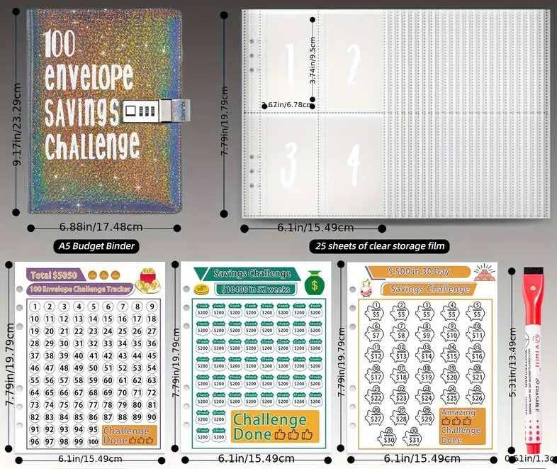 Envelope Cash Stuffing Challenges Variety Sets