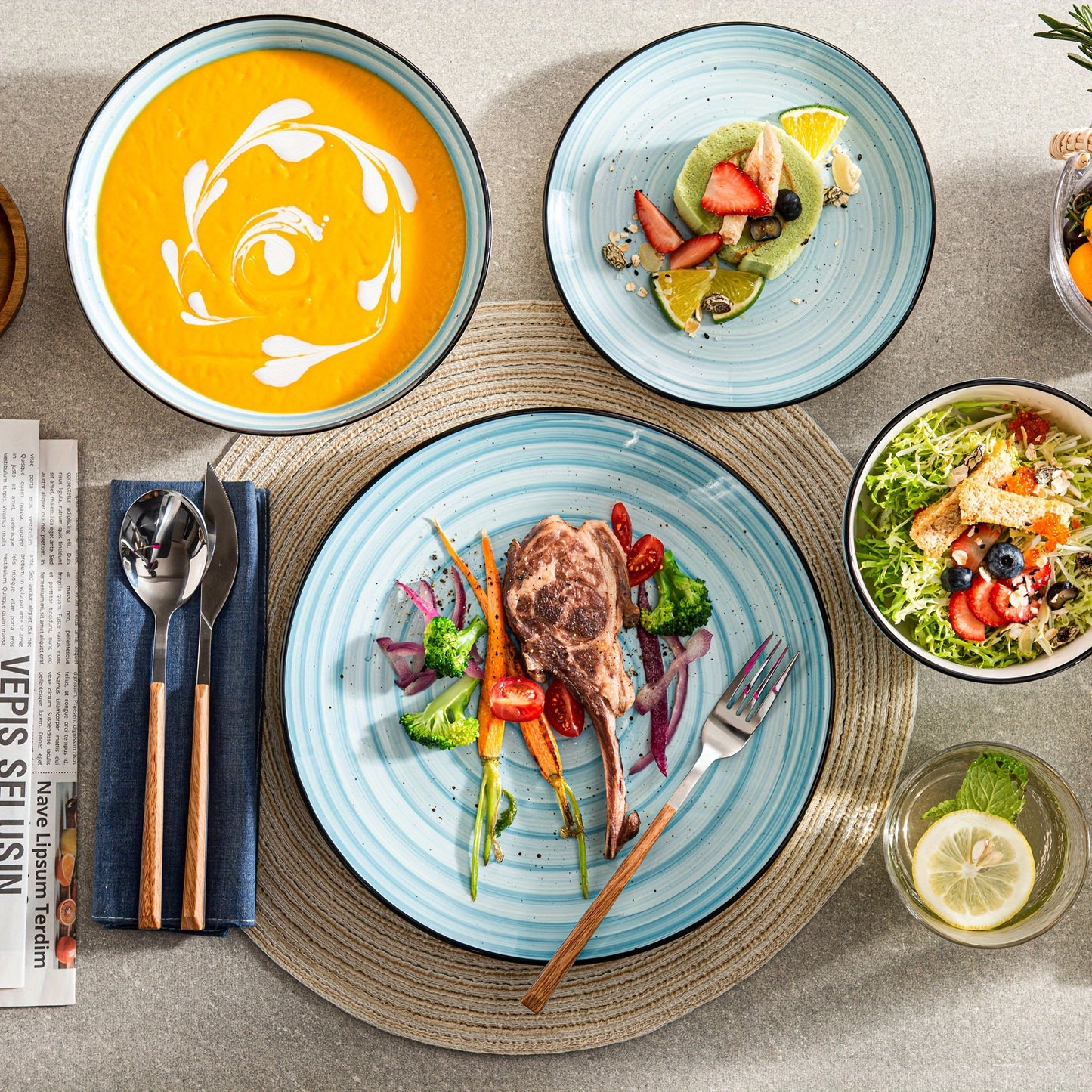 24pcs Ceramic Dinnerware Set