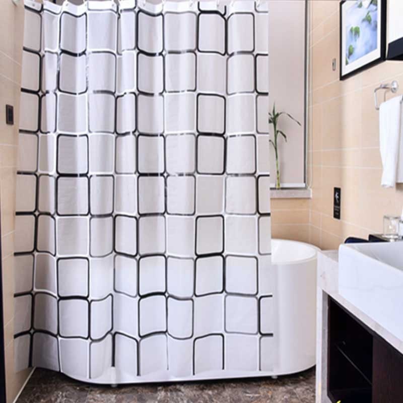 Square Patterned Shower Curtains