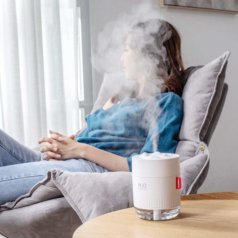 Large Capacity (17.5 fl oz) Ultrasonic Air Humidifier w/ Lamp