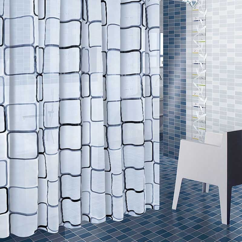 Square Patterned Shower Curtains