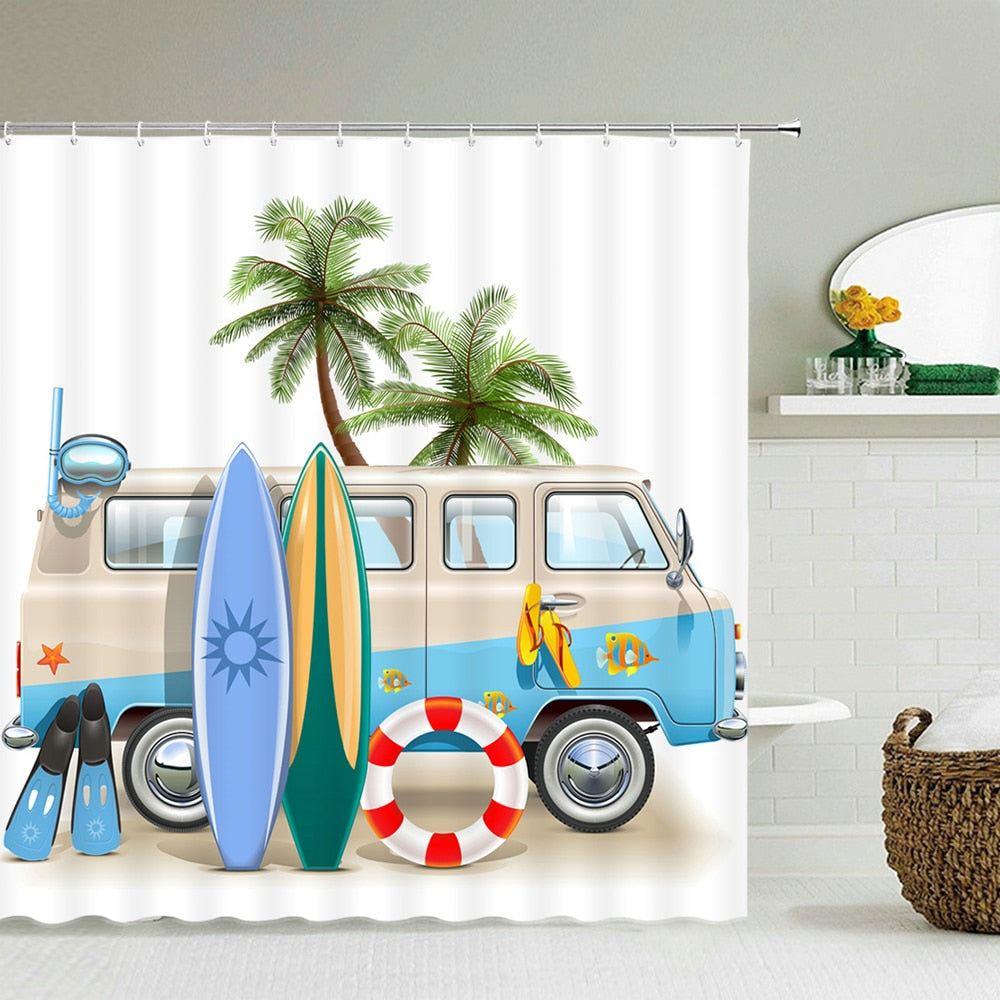 Beach Scenery Shower Curtains