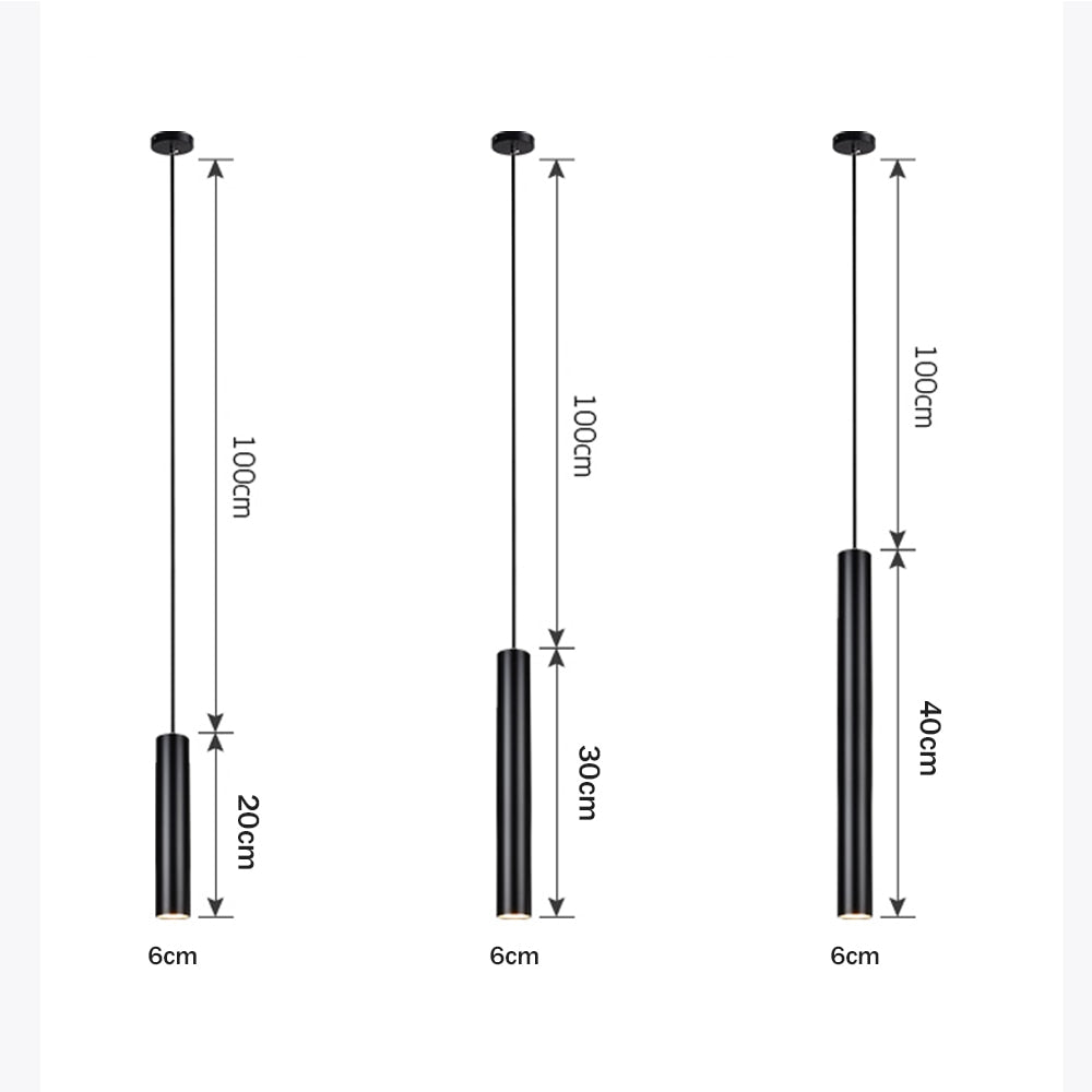 Dimmable LED Long Pendant Light