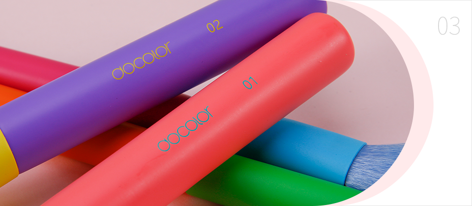 Colorful Makeup Brushes Set