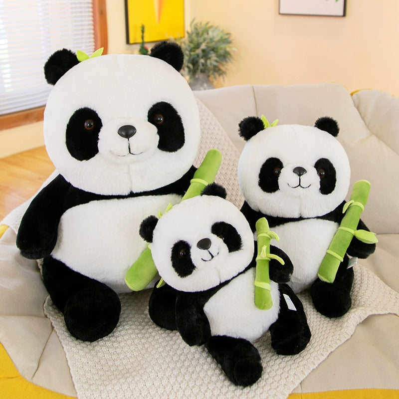 Peluche Panda y Bambú