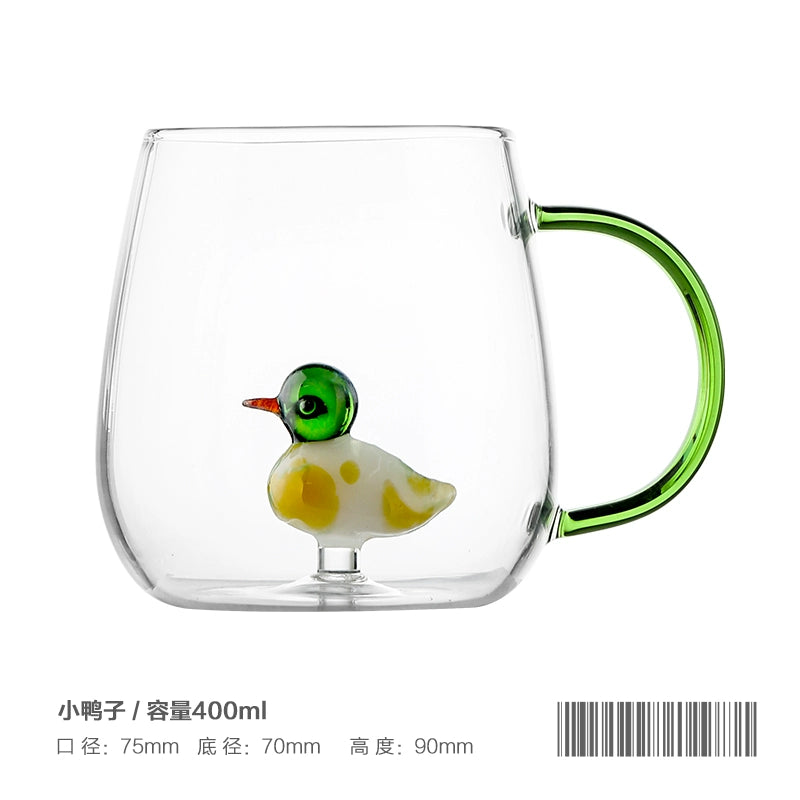 14fl oz 3D Animal Office Heat-Resistance Glass Mugs