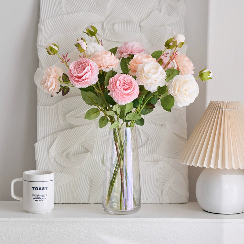 Peony Silk Flower Bouquets & Vases