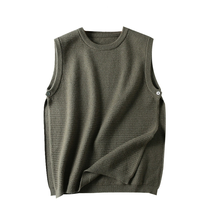 Vestido Bandage Suéter Dividido De Moda De Doble Cara Suéter Chaleco