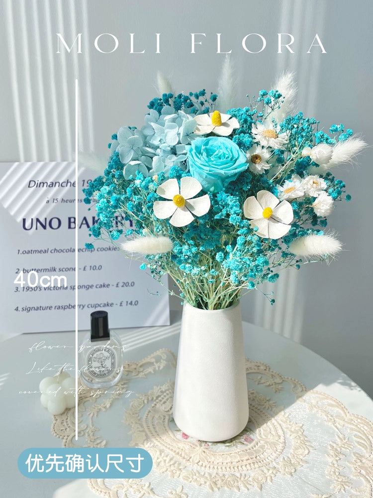 Eternal Life Rose Starry Dried Flowers Bouquet