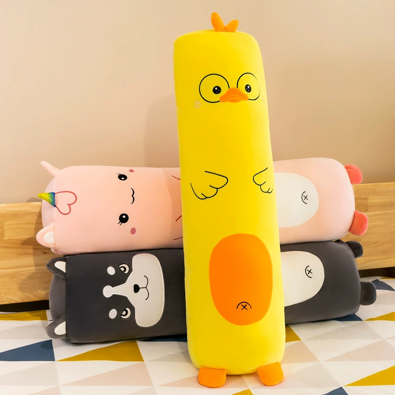 Almohada larga de felpa de animales