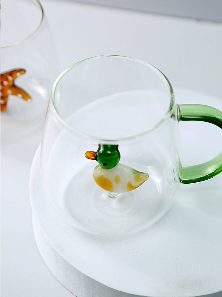 14fl oz 3D Animal Office Heat-Resistance Glass Mugs