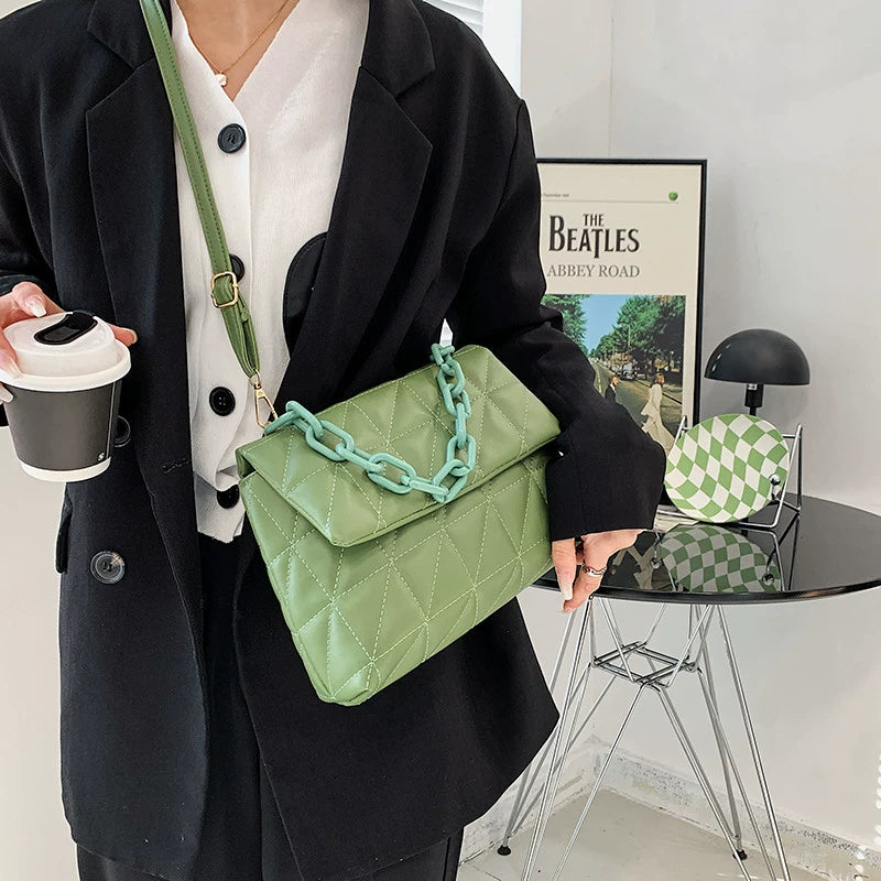 Diamond Plaid Tote Bag