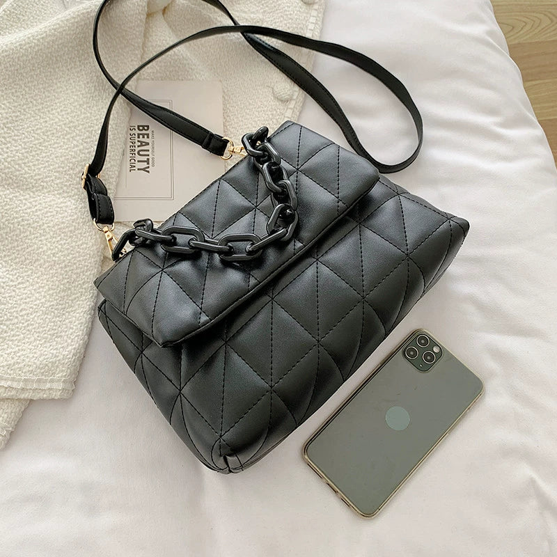 Diamond Plaid Tote Bag