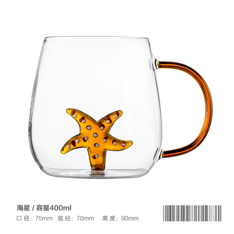 14fl oz 3D Animal Office Heat-Resistance Glass Mugs