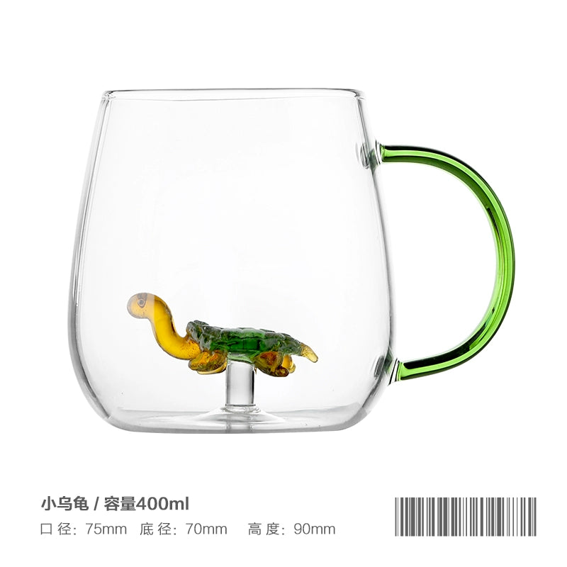 14fl oz 3D Animal Office Heat-Resistance Glass Mugs