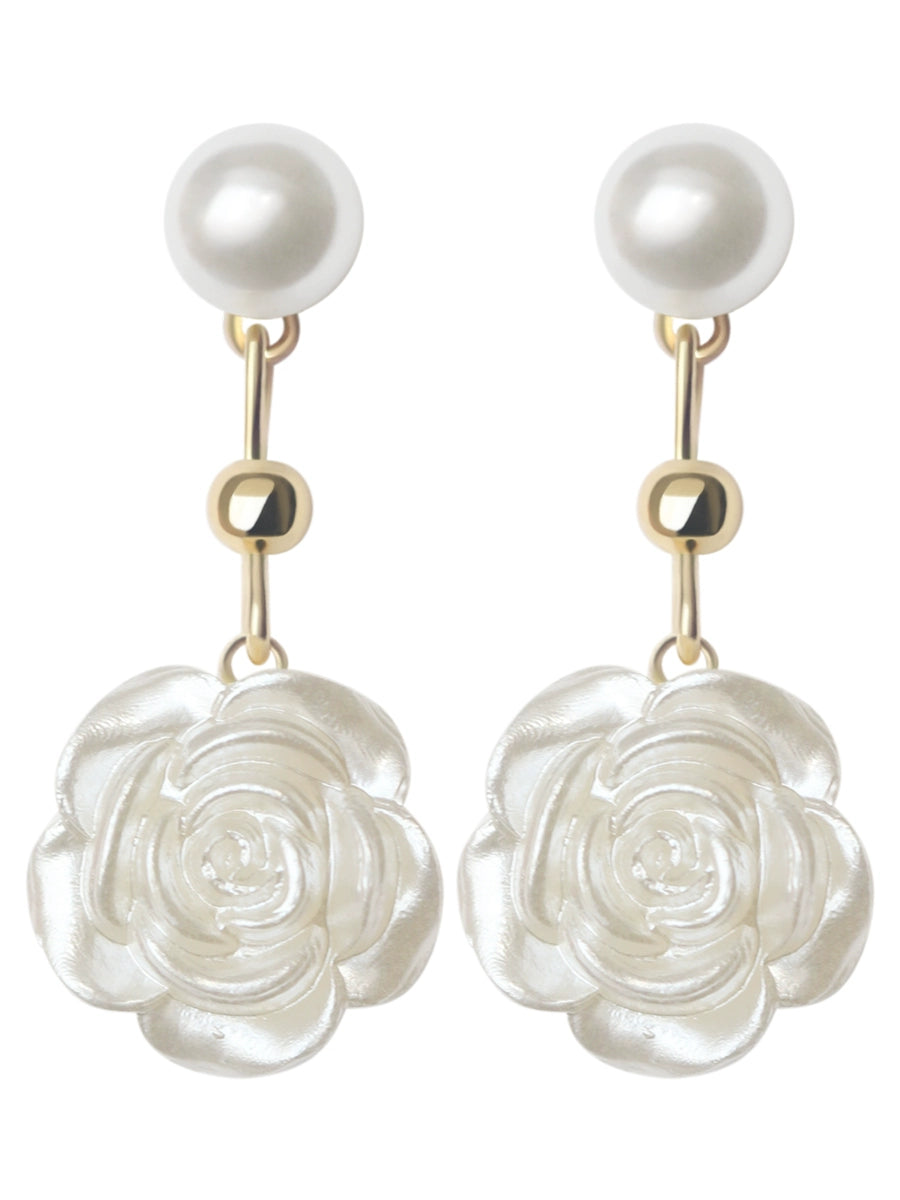 Camellia Pearl Earrings