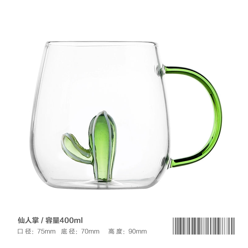 14fl oz 3D Animal Office Heat-Resistance Glass Mugs