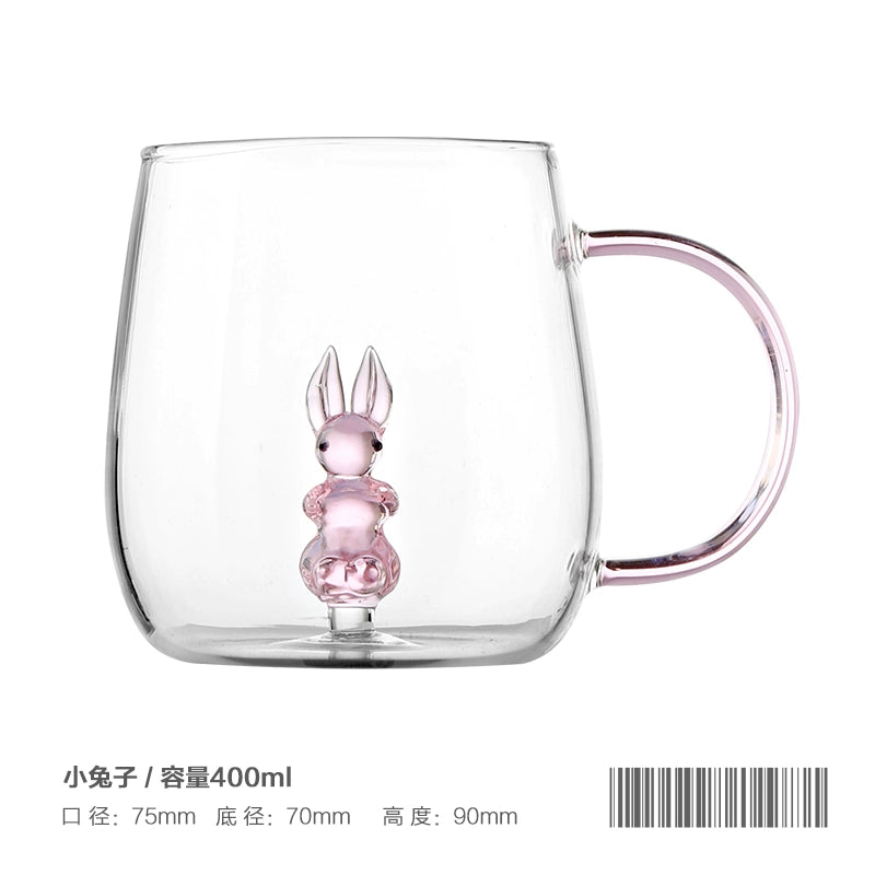 14fl oz 3D Animal Office Heat-Resistance Glass Mugs