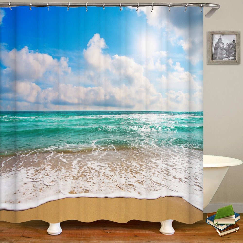 Beach Scenery Shower Curtains