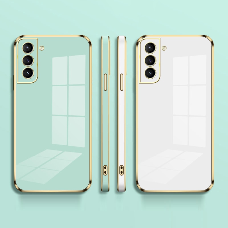 Luxury Plating Silicone Square Phone Case