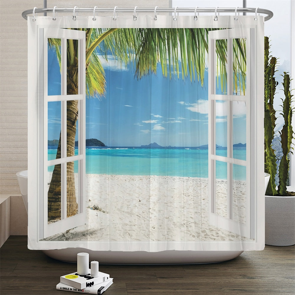 Beach Scenery Shower Curtains