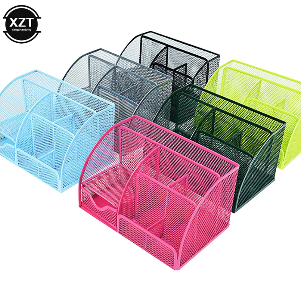 Metal Mesh Office Desk Organizer Set