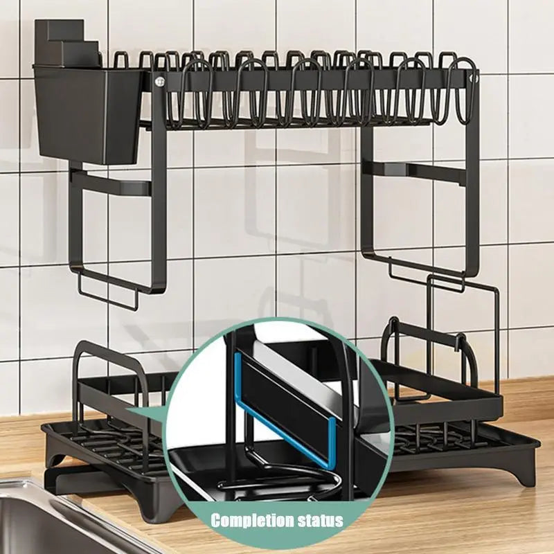 2 Tier Dish Drying Rack Set