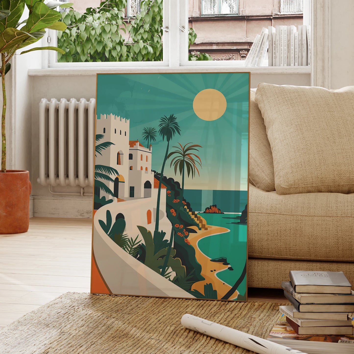 Modern Mid Journey Serene Tropical Scenes
