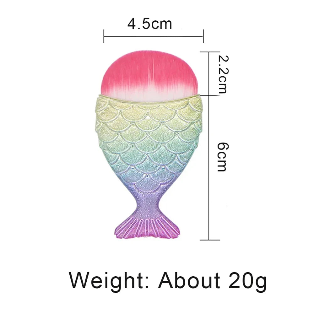 Mermaid Tail and Colorful Brushes