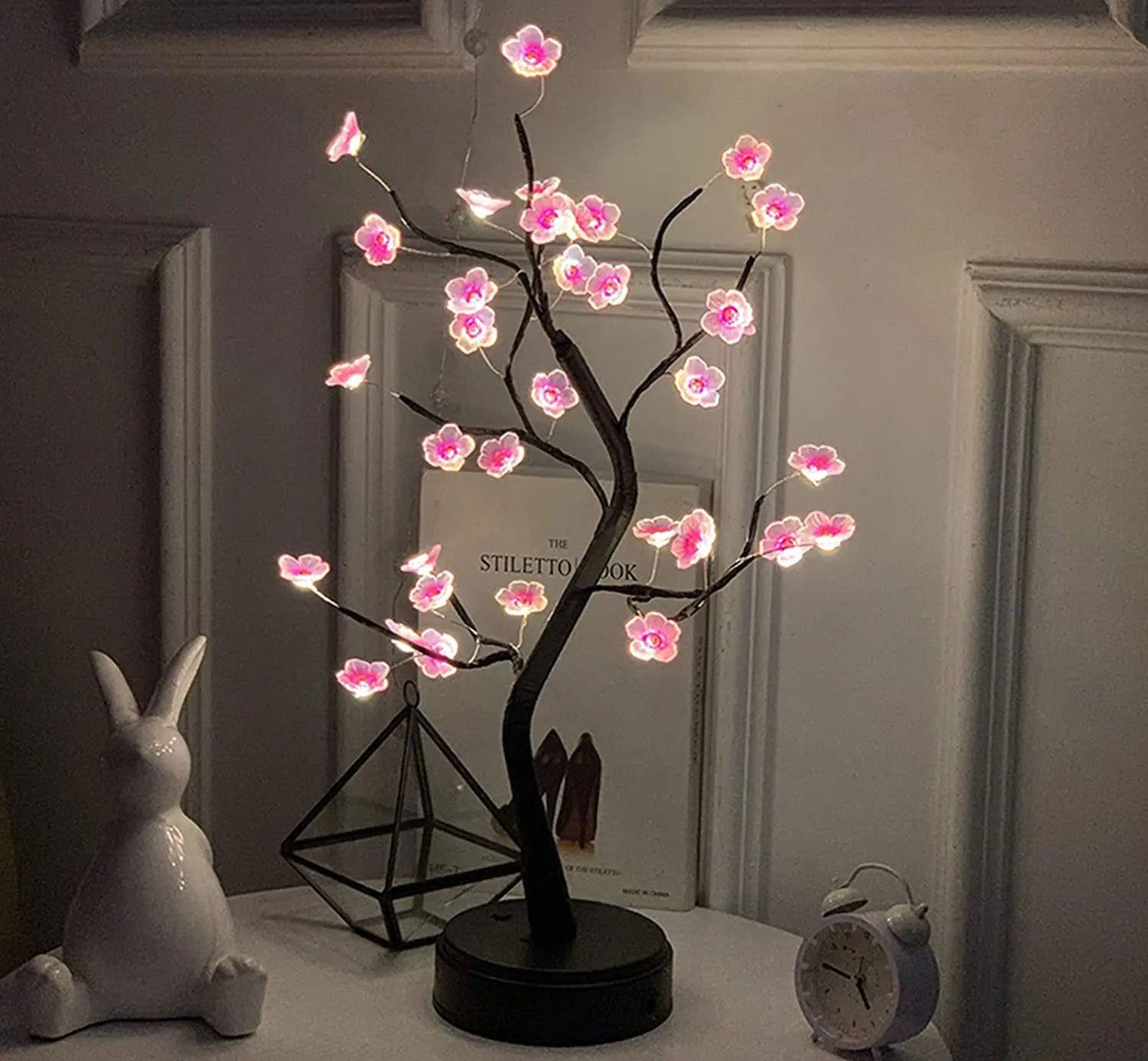 Pink Cherry Blossom 36 LED Bonsai Tree Light