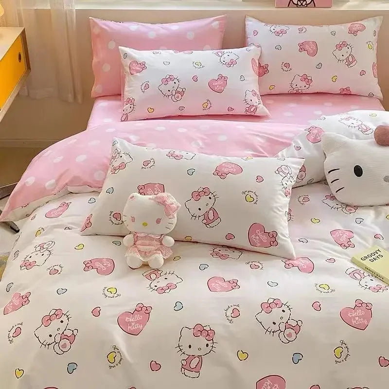 Hello Kitty Duvet Cover & Pillowcase Set