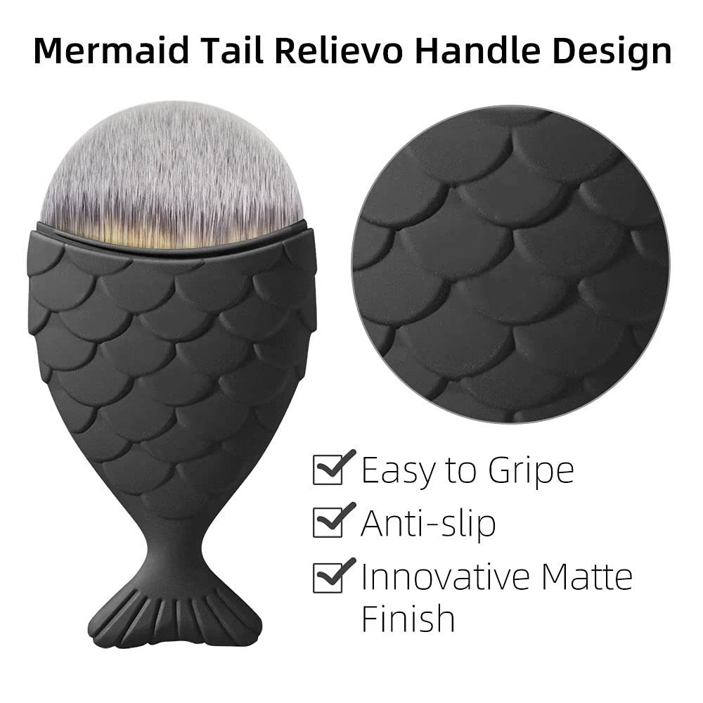 Mermaid Tail and Colorful Brushes