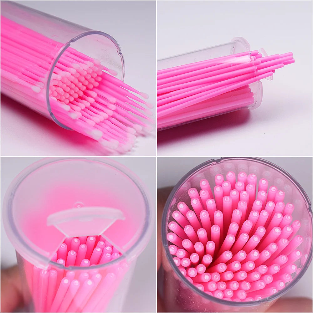 100pcs Disposable Mini Eyelashes Extension Brushes