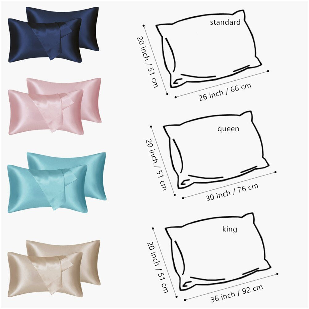 Silky Satin Pillowcases (1 and 2 pk)