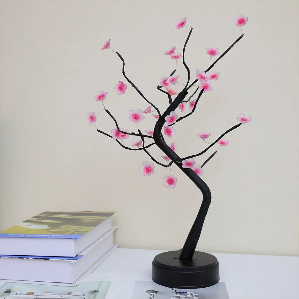 Pink Cherry Blossom 36 LED Bonsai Tree Light