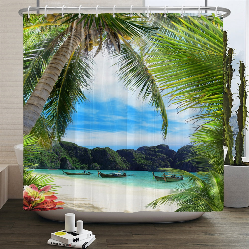 Beach Scenery Shower Curtains