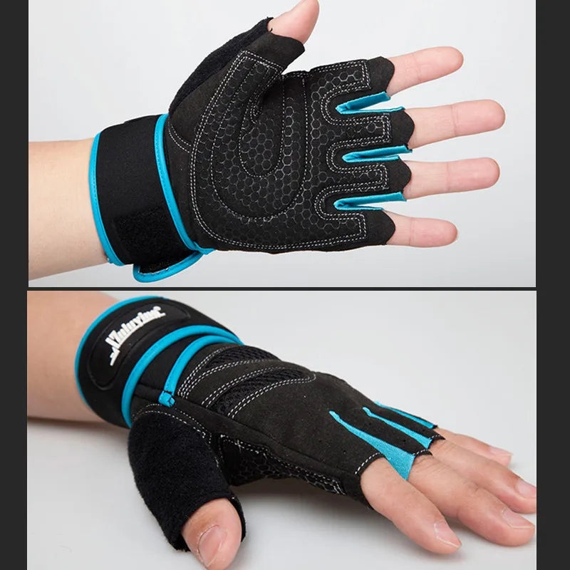 Fitness Gloves - Breathable, Non-slip Long Wrist Wrap