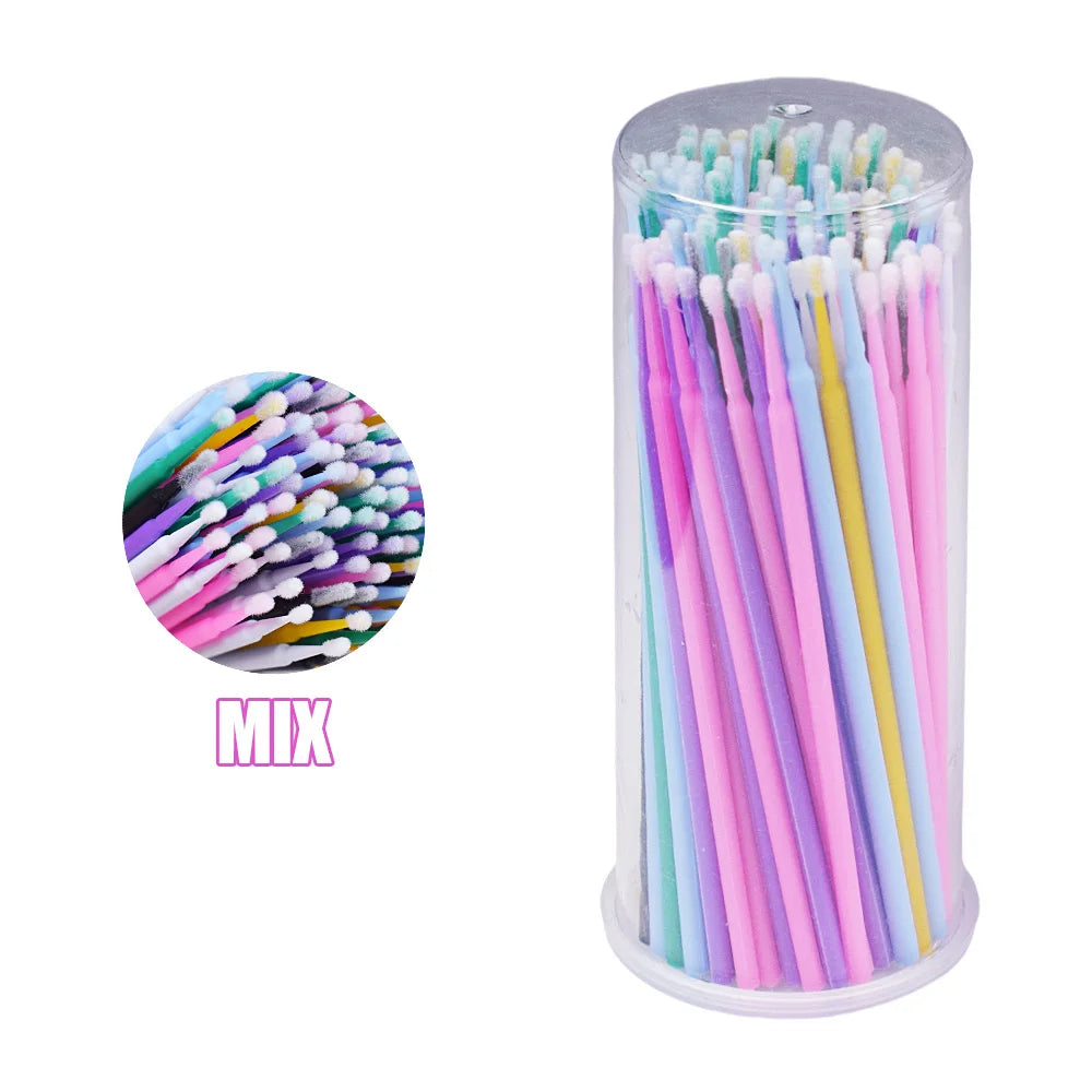 100pcs Disposable Mini Eyelashes Extension Brushes