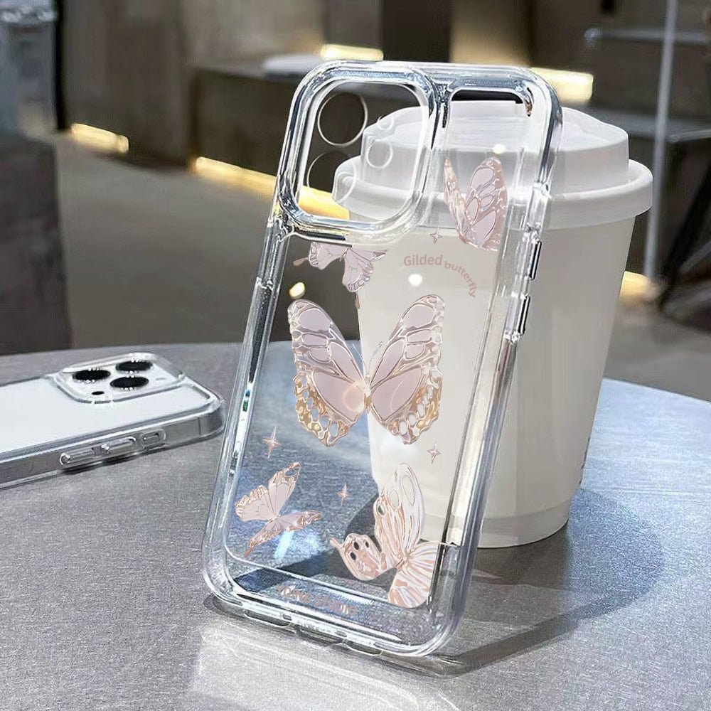 Funda de silicona para teléfono con flores