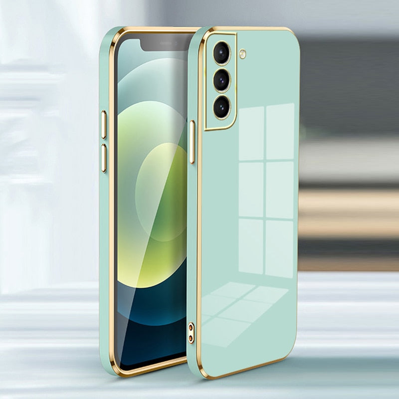 Luxury Plating Silicone Square Phone Case