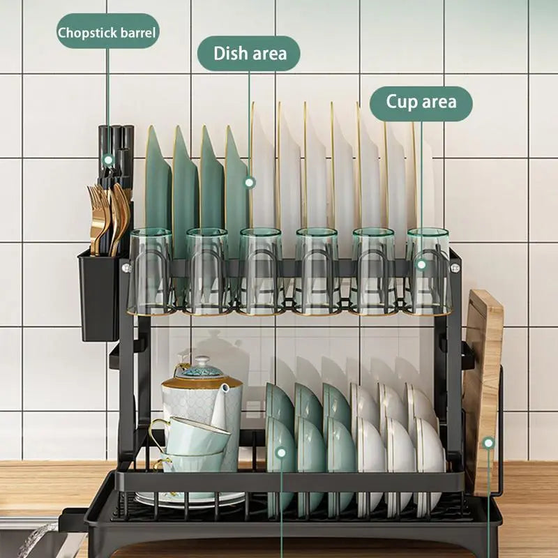 2 Tier Dish Drying Rack Set