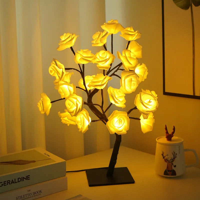 Pink Cherry Blossom 36 LED Bonsai Tree Light