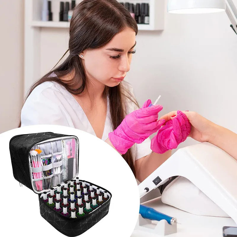 30 Grid Portable Nail Polish & Cosmetic Storage Bag