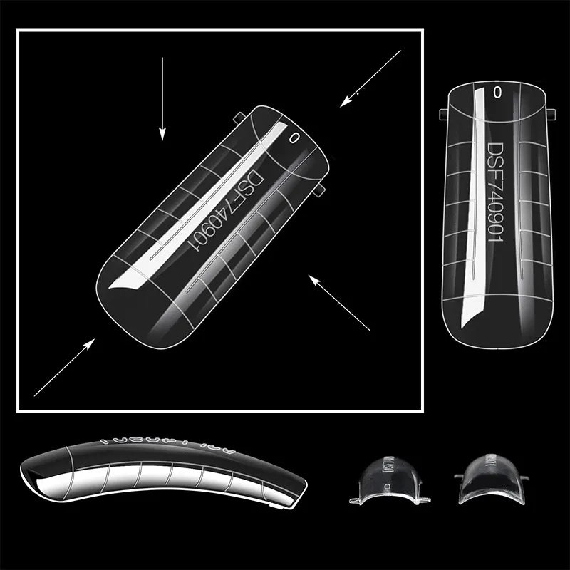 60pcs Sculpted Dual Forms for Poly UV Gel Nail