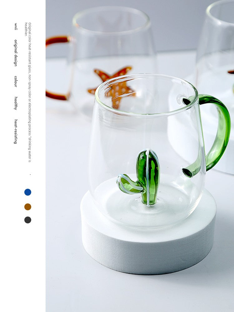 14fl oz 3D Animal Office Heat-Resistance Glass Mugs