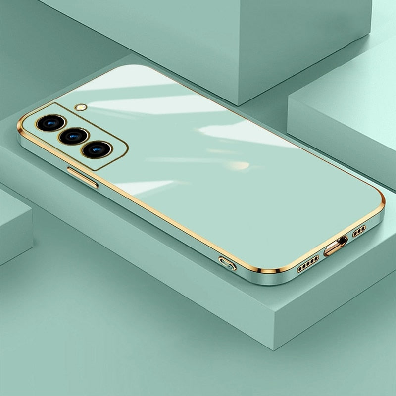 Luxury Plating Silicone Square Phone Case