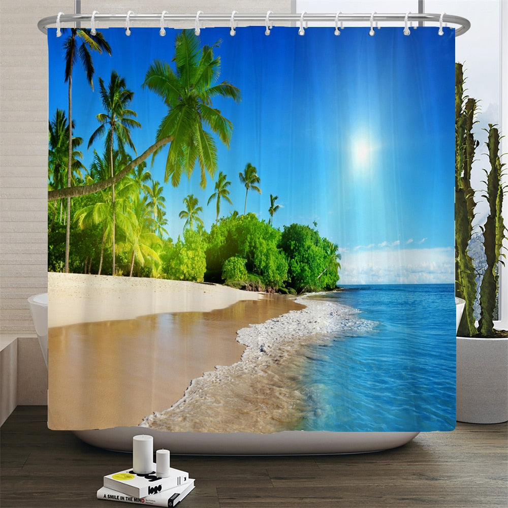 Beach Scenery Shower Curtains