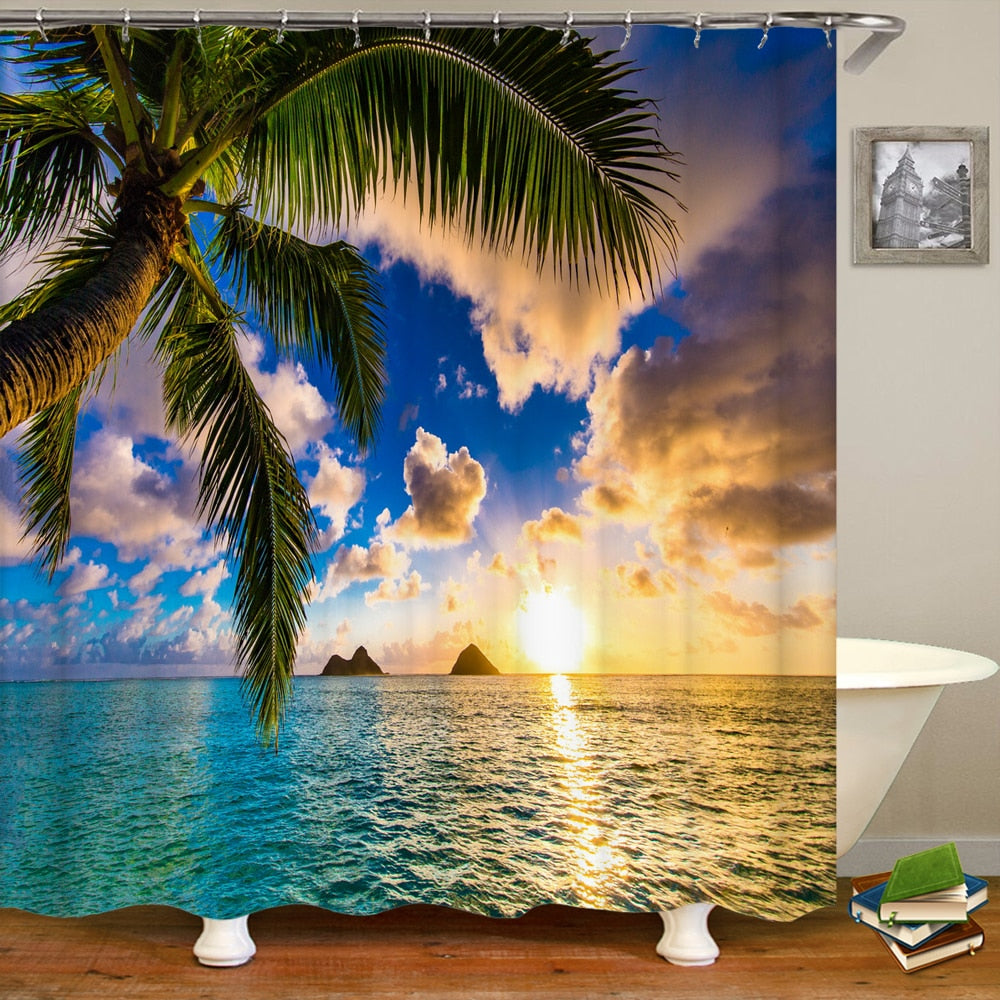 Beach Scenery Shower Curtains