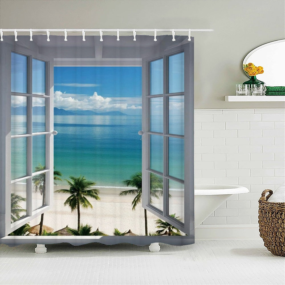 Beach Scenery Shower Curtains